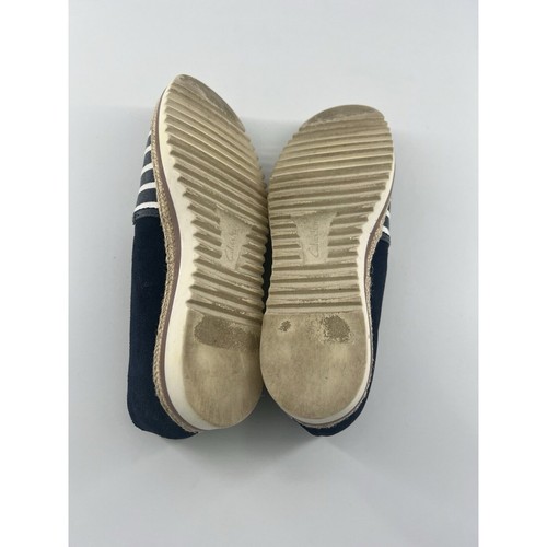 Clarks Serena Paige Shoes Women Sz 7.5 Slip On Espadrille Suede Nautical Cruise - Picture 10 of 10