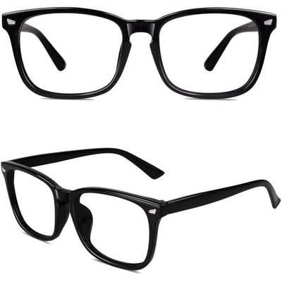 Nerdbrille Oversized Retro Unisex Klarglas Classic Style 80s Fashion Vintage