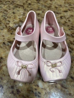 Girls Zaxy Pale Pink With  Bow Shoes Eur 22 USA 7