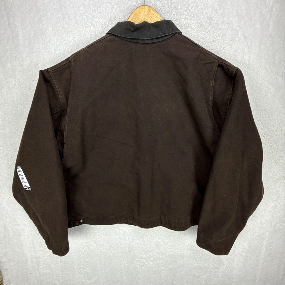 Carhartt Detroit Jacket Blanket Lined Mens 4XL J97 DKB Dark Brown NWT NOS - Image 3 of 4