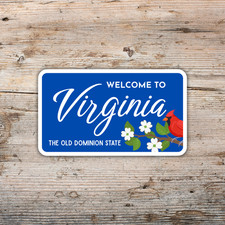 Welcome to Virginia Sticker The Old Dominion ...