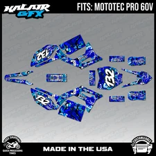 Graphics Kit for MotoTec Pro 60v (All Years) Vandal Series - BLUE