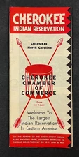 1960s Cherokee Native Indian Reservation North Carolina Vintage Travel Brochure