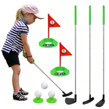 Toddler Golf Set, Retractable Toy Golf Clubs Set 3 Clubs with Practice Balls New