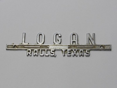 VTG Logan Buick-Pontiac Ralls Texas Metal Dealership Badge Emblem Tag TX Oil Gas