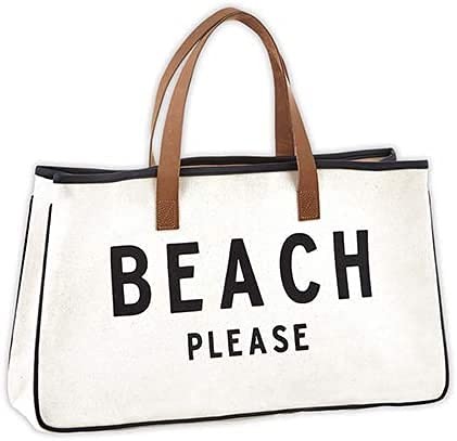 Beach Bag, Beach Tote, Carry Bag by (New Beach Please, Large)