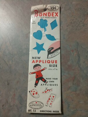 Vintage 1950's Bondex Hot Iron Fabric -132-A Parakeet