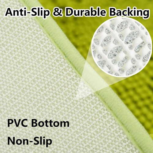 Chenille Bath Rug Set 2-Piece - Absorbent Non-Slip Mats Soft Bathroom Decor - 第 219/239 張圖片