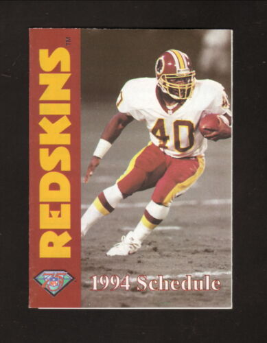 Washington Redskins--Reggie Brooks--Frank Wycheck--1994 Pocket Schedule--Mobil