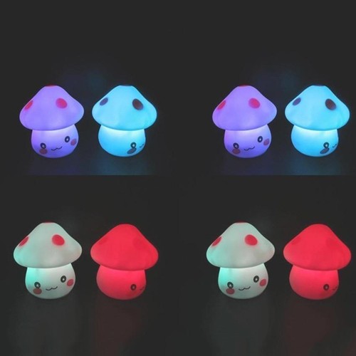 Baby Night Light Lamp Switch on LED Kids Mushroom Design Color Changing Lamp - Picture 11 of 11