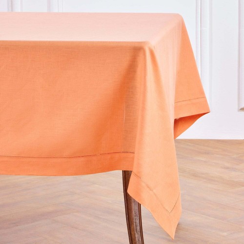 Solino Home 100% Pure Linen Tablecloth Summer Dining Solid Classic Hemstitch New - Picture 154 of 167