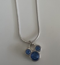 Brand New Disney Parks girls necklace blue mickey ears