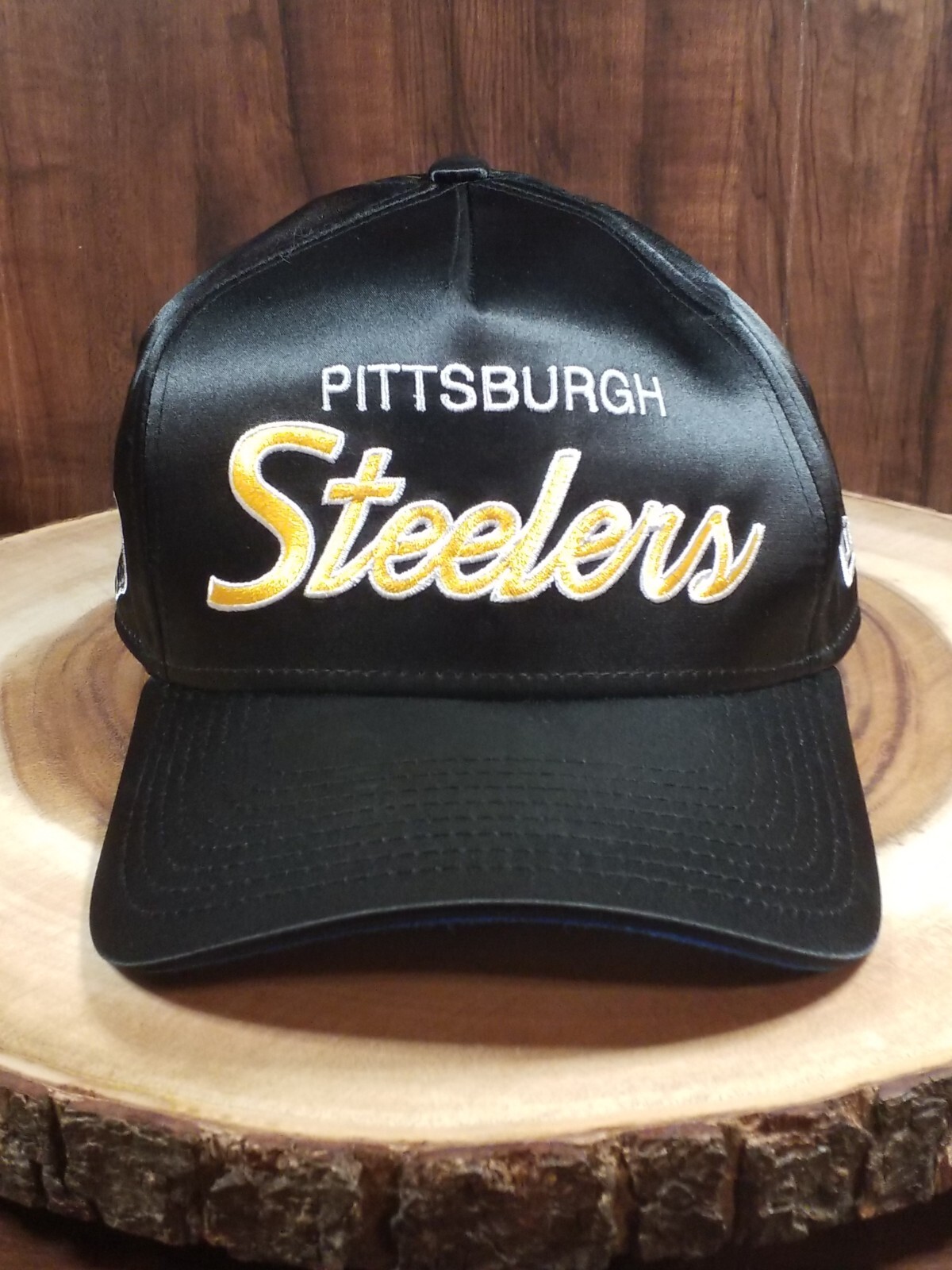 Pittsburgh Steelers Script Feature X New Era 59Fifty Snapback Adjustable Hat Cap