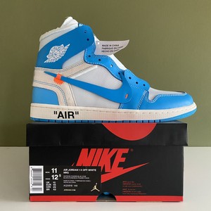 Nike X Off White Air Jordan 1 Unc University Blue Uk10 Us11 Ebay