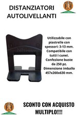 Distanziatori Per Piastrelle Autolivellanti 1mm - 2000 Pezzi - Nero - Made In Italy - Foto 2