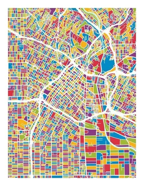 Mapas de ARTE POP afiches y grabados de decoración para el Hogar
