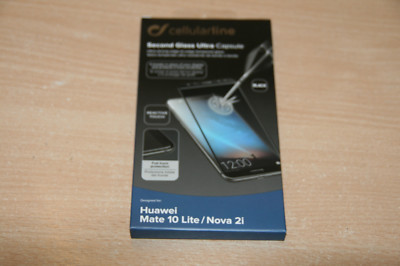 Cellularline Second Glass Capsule Huawei Mate 10 Lite - Nova 2i Hartglas Rahmen