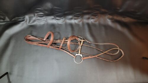 Padded Bridle Laced Reins Snaffle Bit - Picture 1 of 6