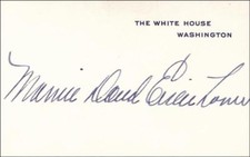 Pristine, First Lady Mamie Doud Eisenhower Signed White House Card