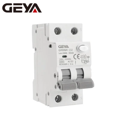 GEYA A Type RCBO 2P 10-40A Circuit Breaker with Over Current&Leakage Protection