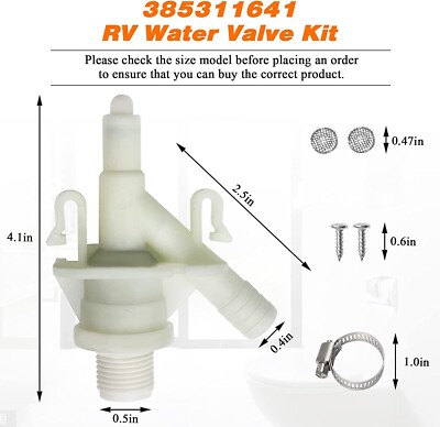 Upgraded 385311641 Fit For Dometic Pedal Flush Toilet Water Valve
