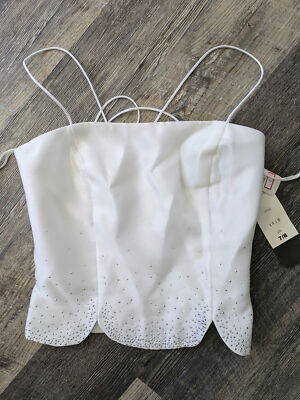Dave & Johnny NWT Women's Size 7/8 White Corset