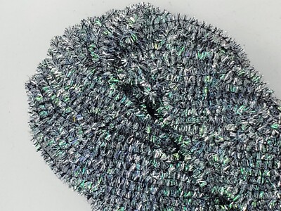 DARK EMERALD SHINER Crystal Ice Age Chenille Size #4 Large 4 Yd Pack Jig Tying