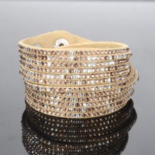 Wrap Bracelet Champagne Rhinestone Women's Bracelet Slaker Glitter Gift