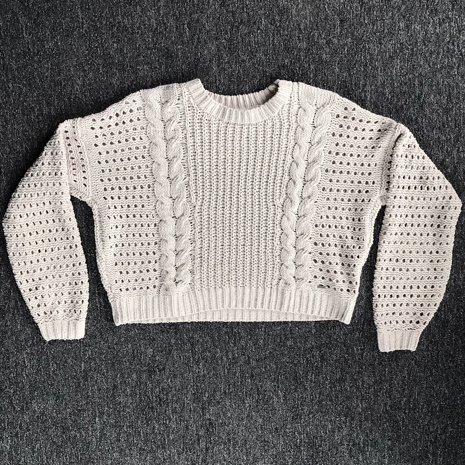 Crew Neck Ribbed Hem Cuffs 