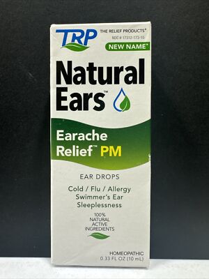 TRP Natural Ears -  *Earache Relief-PM*  Homepathic Ear Drops  Exp. 02/2025