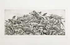 Phlegm - Fight Or Flight- Copper plate etching.  Limited edition of 100