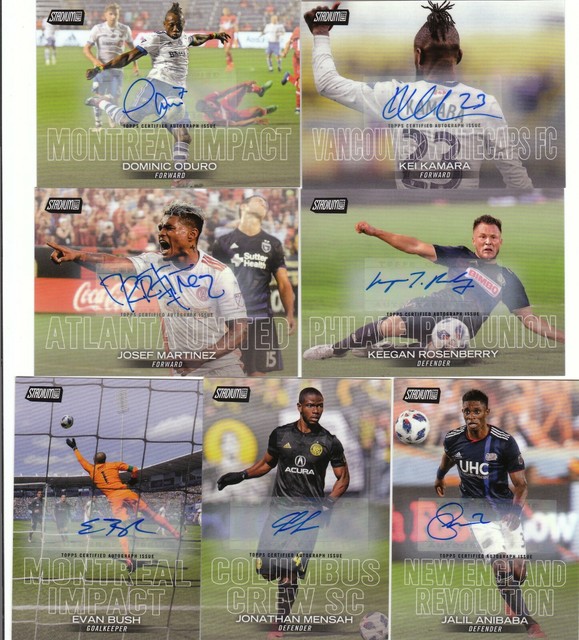 2018 Stadium Club MLS Autograph Auto #28 Jonathan Mensah - Columbus Crew SC