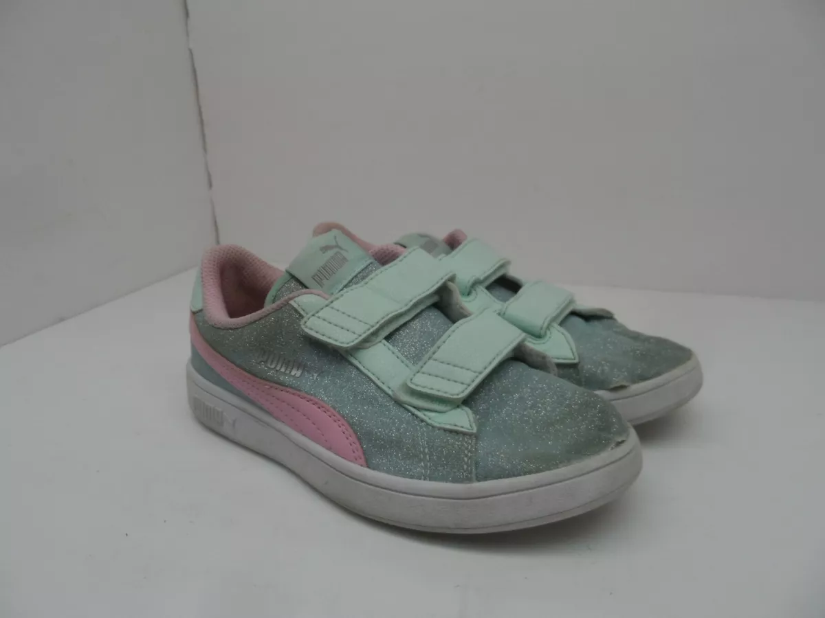 PUMA Kid&#039;s Glitz Glam Sneaker Aqua/Pink Size 1C | eBay