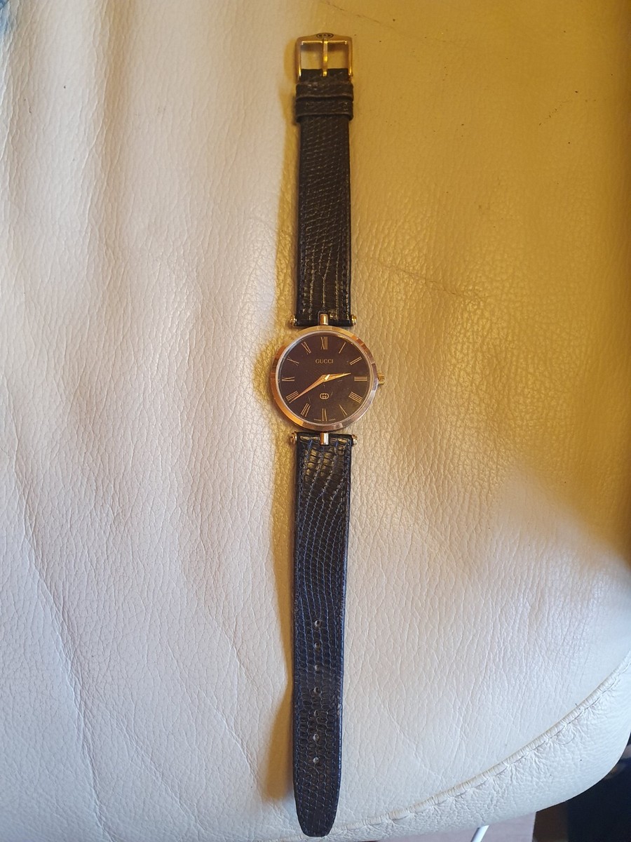 GUCCI WATCH 18K Gold Plated Man's Ladies Vintage Wrist Watch