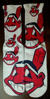 Custom Cleveland Indians Dry Fit socks MLB lebron gamma laney oreo III IV V 