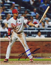 AARON ALTHERR    PHILADEPHIA PHILLIES   ACTION SIGNED 8x10