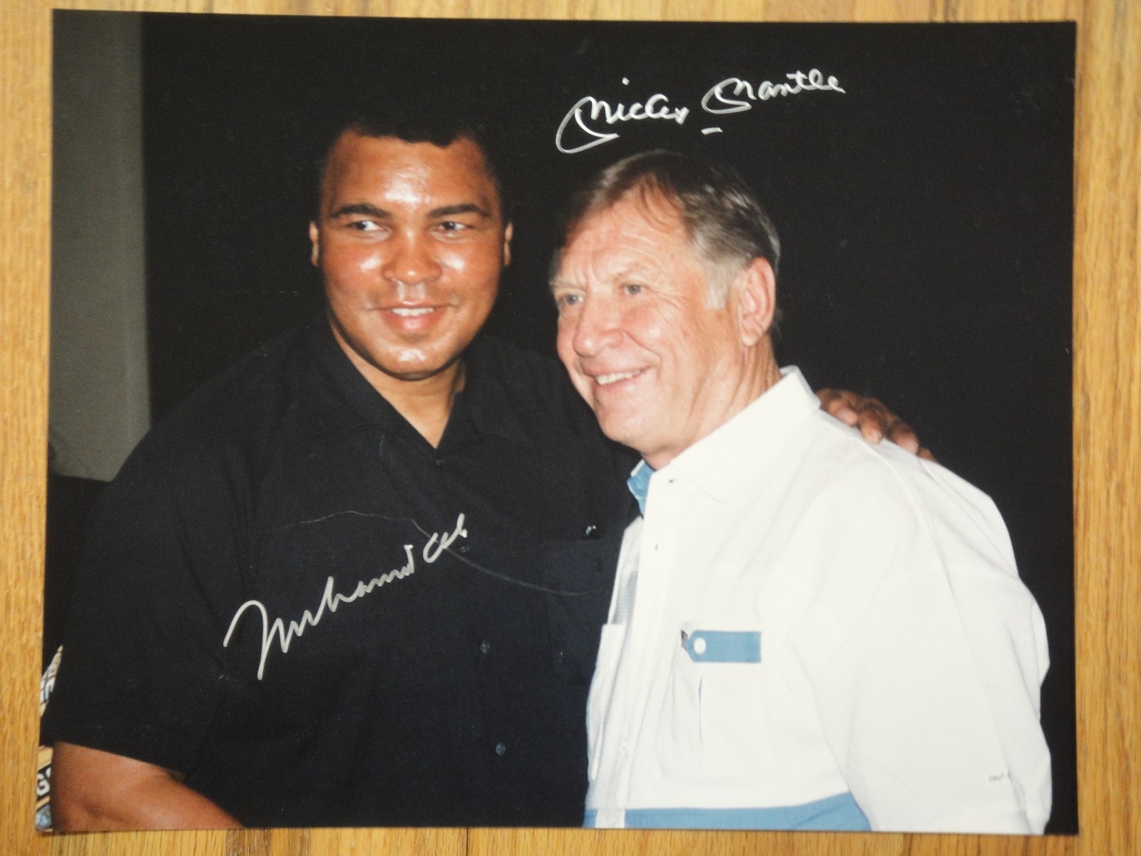 Mickey Mantle Autographed Signed & MUHAMMAD ALI PSA/DNA 11X14 PHOTOGRAPH CERTIFIED 