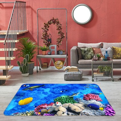 3D Green Coral ZHUA3559 Game Non Slip Rug Mat Photo Carpet Zoe