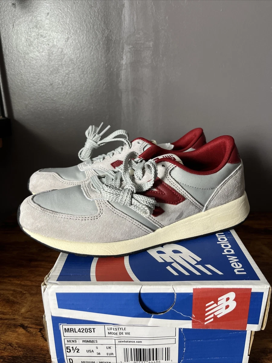 NEW BALANCE MRL420ST Mens SZ 5.5 Lifestyle 420 Vintage Grey red