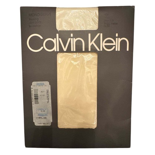 Vintage 1985 Calvin Klein Buff Ultra Sheer Back Seam Pantyhose Size C 111