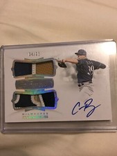 2019 Panini Flawless SILVER AUTO/Dual Jumbo Logo Patch SP #4/25 Corbin Burnes