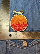 One Piece Anime Series Mera Mera No Mi Ace Embroidered Iron On Patch