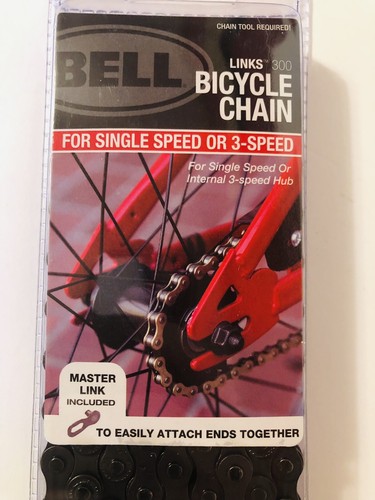 Bicycle Chain -Bell Links 300 Single Speed or 3 Speed Chain Includes Master Link - Picture 2 of 3