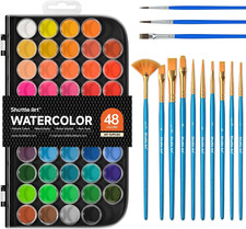 58Er-Pack Wasserfarben, 48 Farben Aquarellfar...