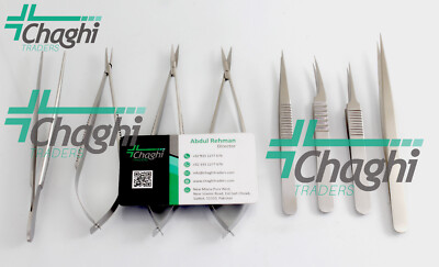 Micro Hand Surgery Basic 8 PCs Set Surgical Instruments Premium Quality Chaghi T