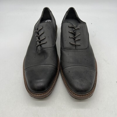 Perry Ellis Portfolio Clarkson Gray Leather Cap Toe Lace Up  display picture 1