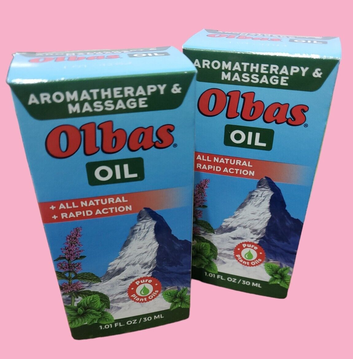 2 Pack Olbas Oil 1.01 fl oz Aromatherapy Massage Relief