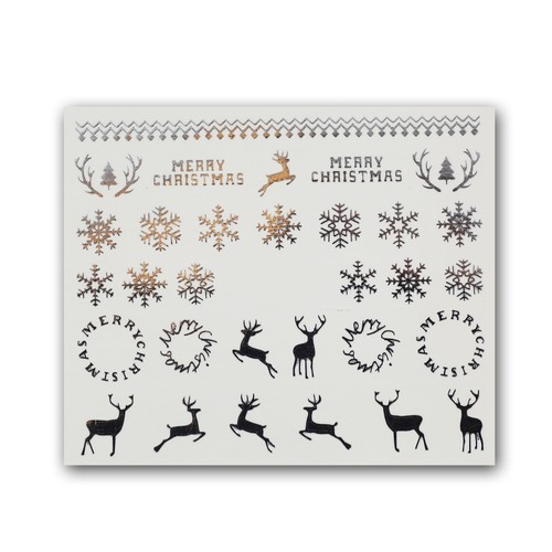 Weihnachts-Nagelsticker – 3 Blatt Mit Festlichen Motiven | Nailart-Aufkleber Für Weihnachten