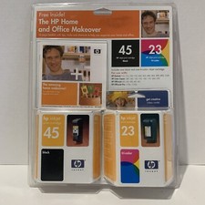 HP InkJet 45 Black  23 Tri-Color Print Cartridges w/ Paper Booklet Exp. 2005.