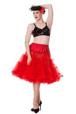 Red PETTICOAT size L - XXL - long 26" thick underskirt Hell Bunny 1950s swing